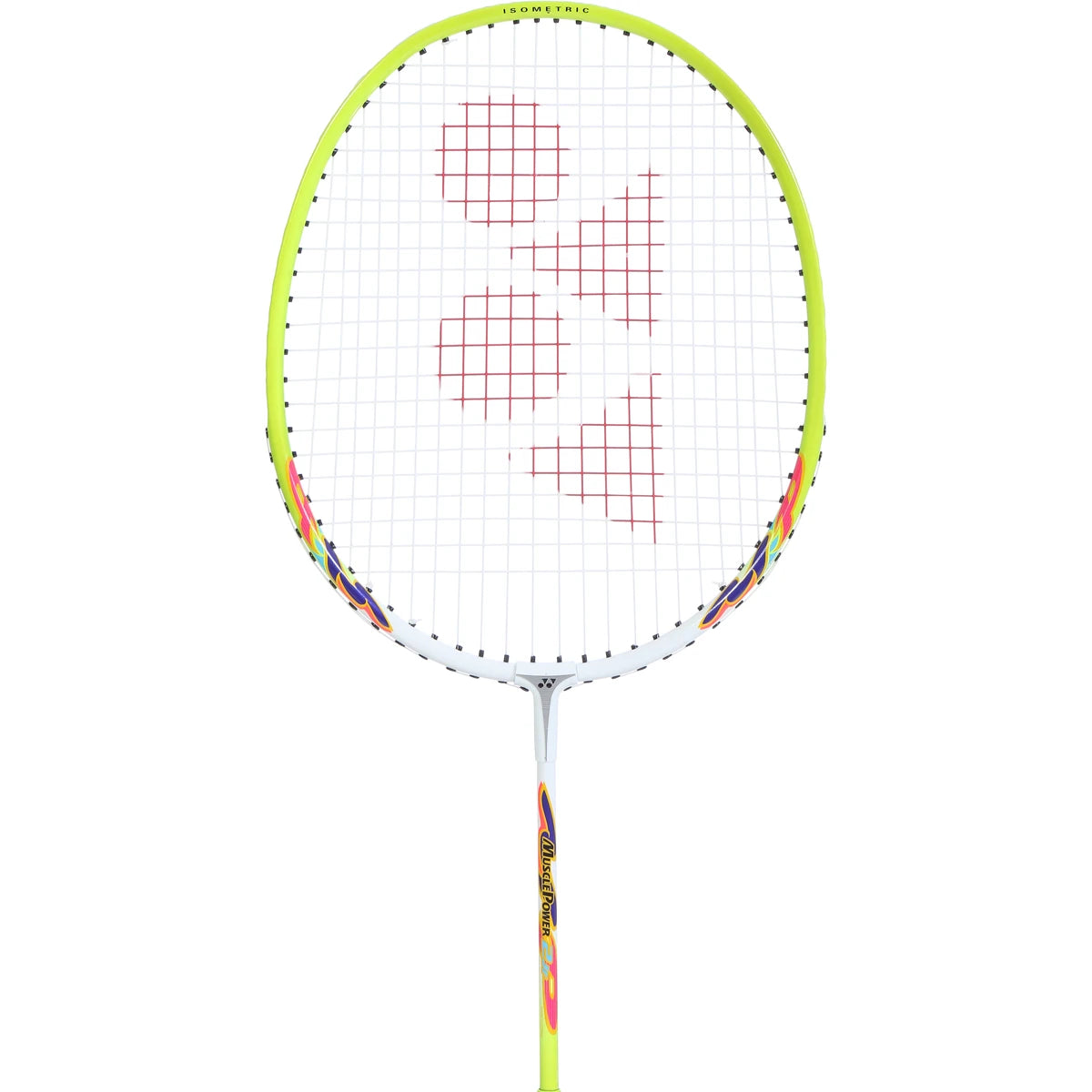 YONEX MP2 WHITE/LIME JUNIOR BADMINTON RACKET (STRUNG)