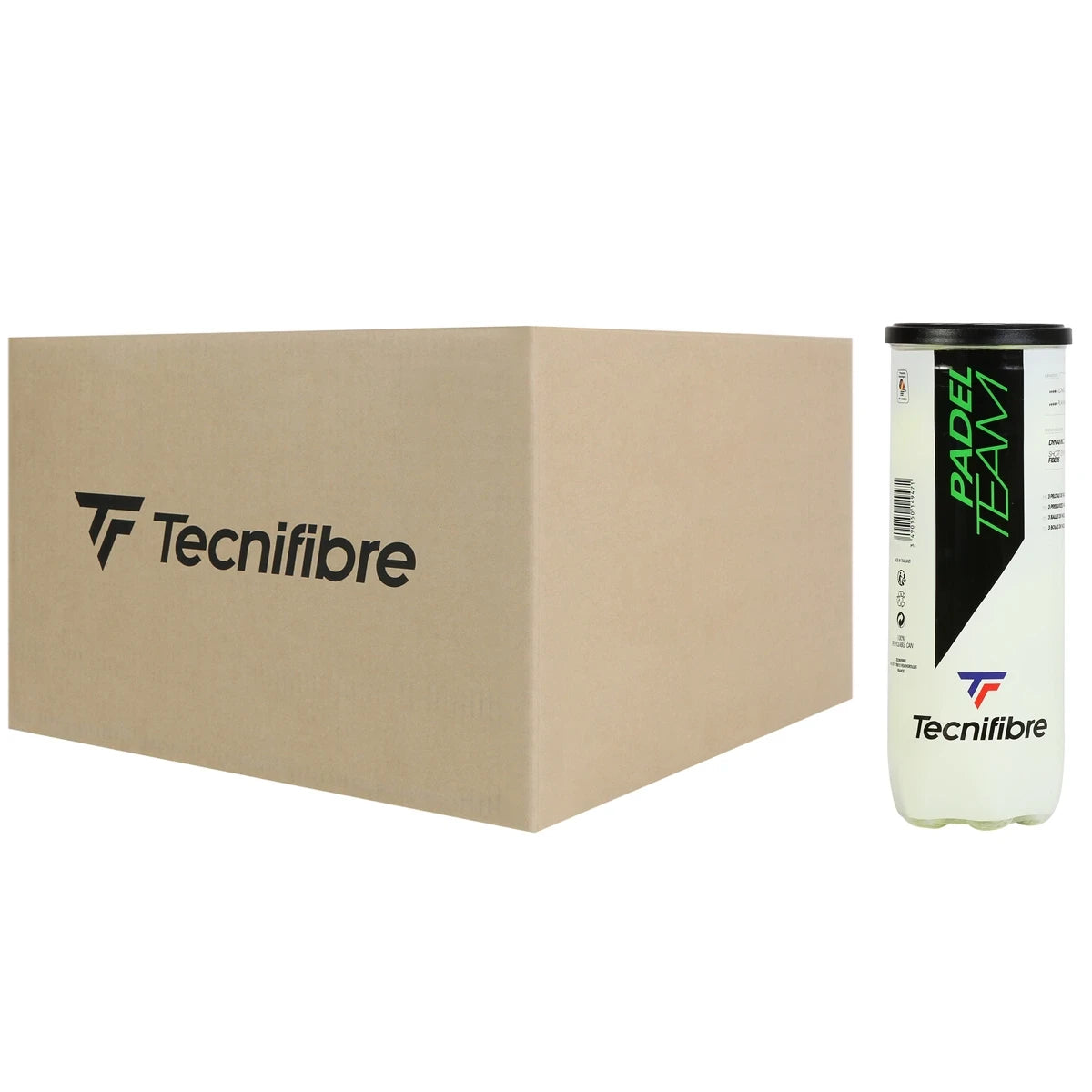 BOX OF 24 TUBES OF 3 TECNIFIBRE TEAM PADEL BALLS