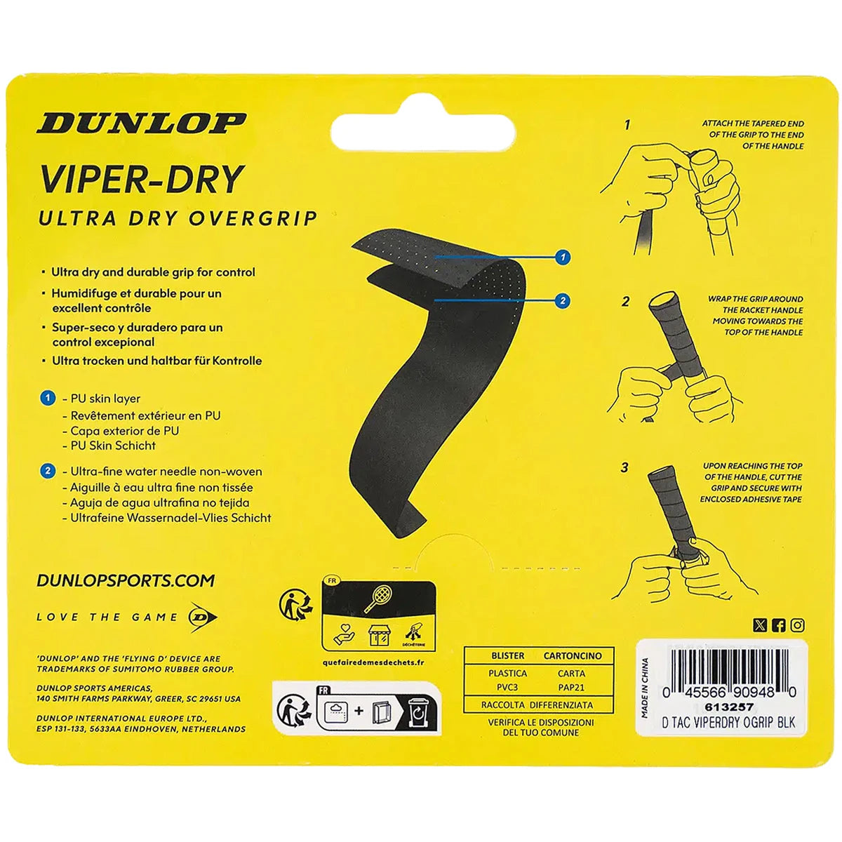 SURGRIPS DUNLOP ATP VIPER-DRY x3