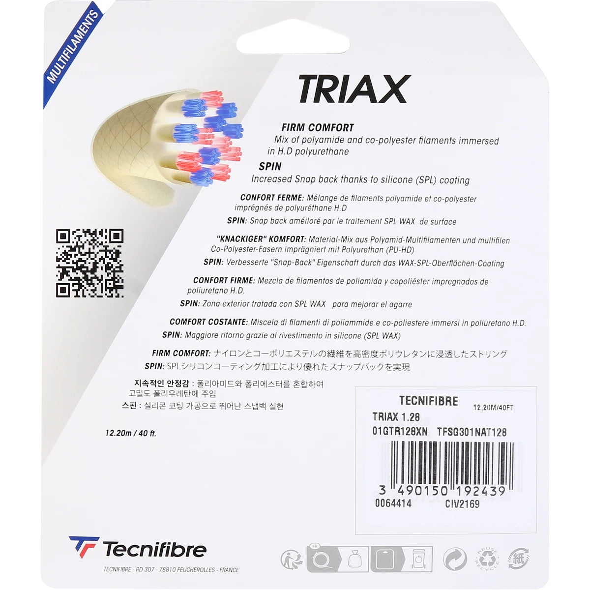 Cordage Tecnifibre Triax (12 Mètres)