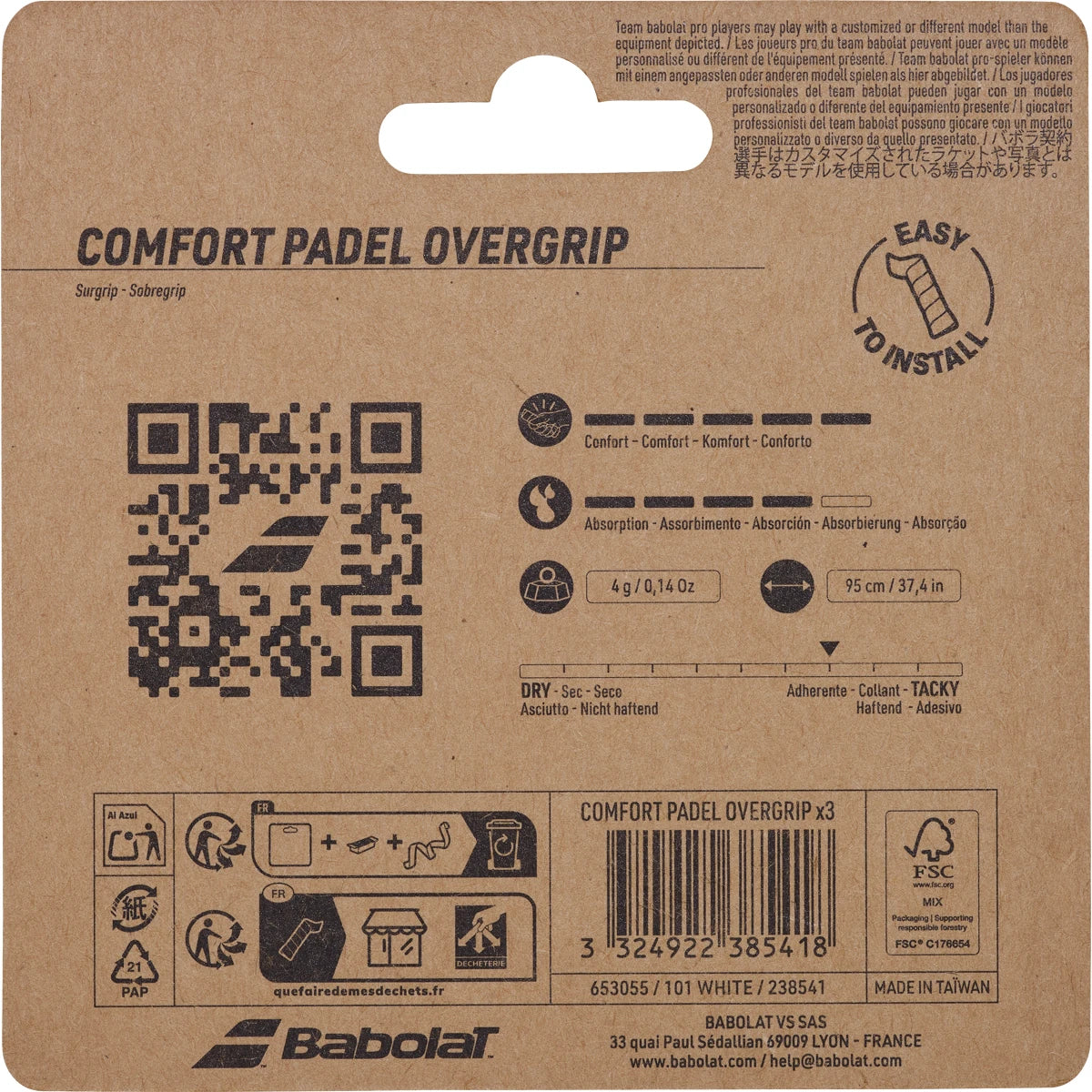 SURGRIPS BABOLAT COMFORT PADEL x3