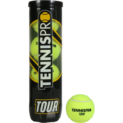 TUBE DE 4 BALLES DE TENNIS TENNISPRO TOUR