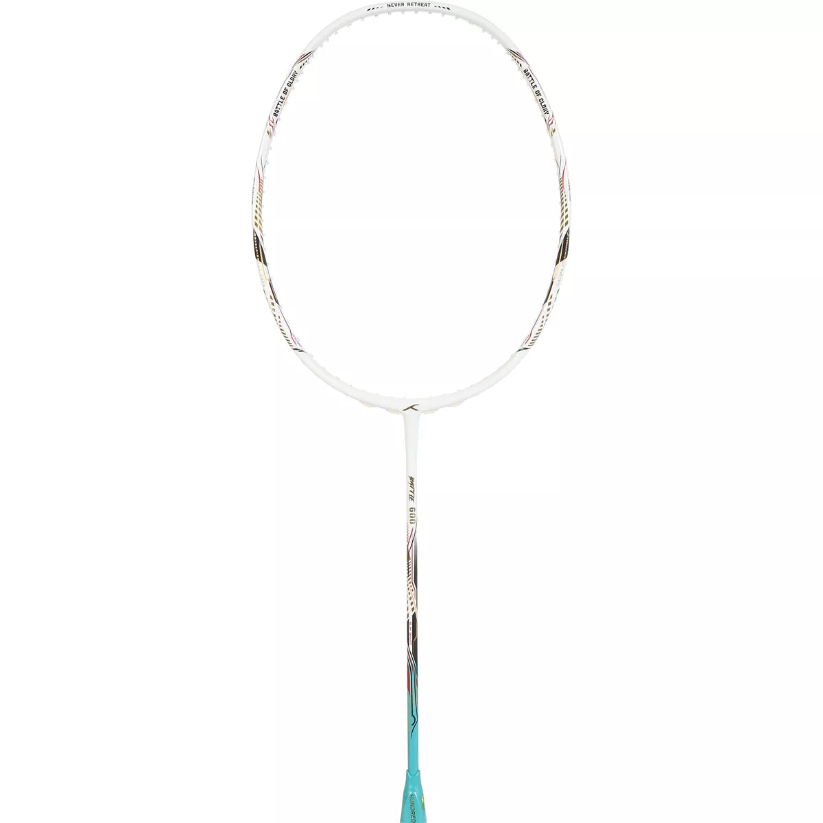 RAQUETTE DE BADMINTON HUNDRED BATTLE - 600 WHITE-GOLD