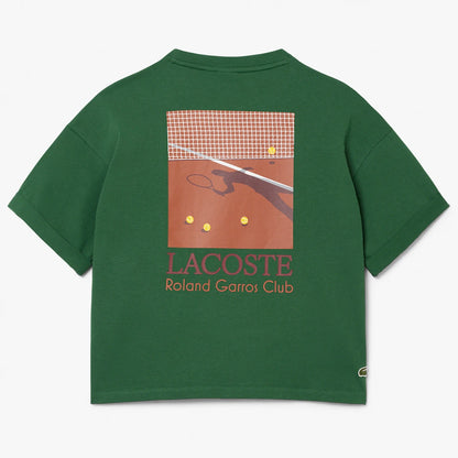 T-SHIRT LACOSTE FEMME ROLAND GARROS GRAPHIQUE