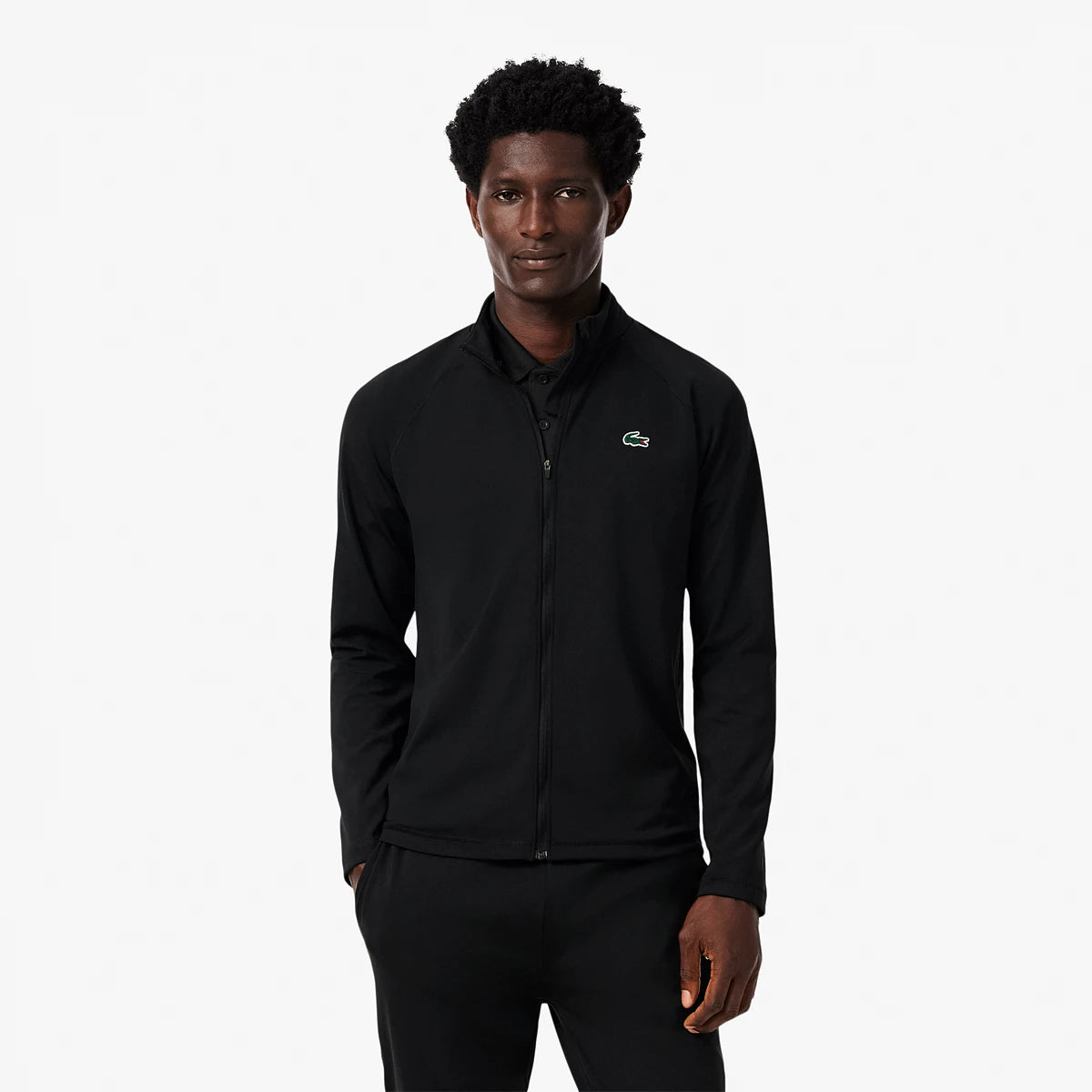 SWEAT LACOSTE ESSENTIALS MANCHES LONGUES FULL ZIP