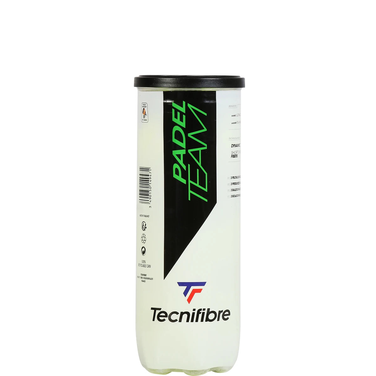 3-BALL TUBE OF TECNIFIBRE TEAM PADEL BALLS