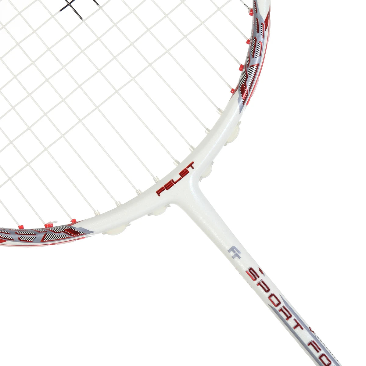 RAQUETTE DE BADMINTON FELET SPORT FORCE WHITE-RED (CORDEE)