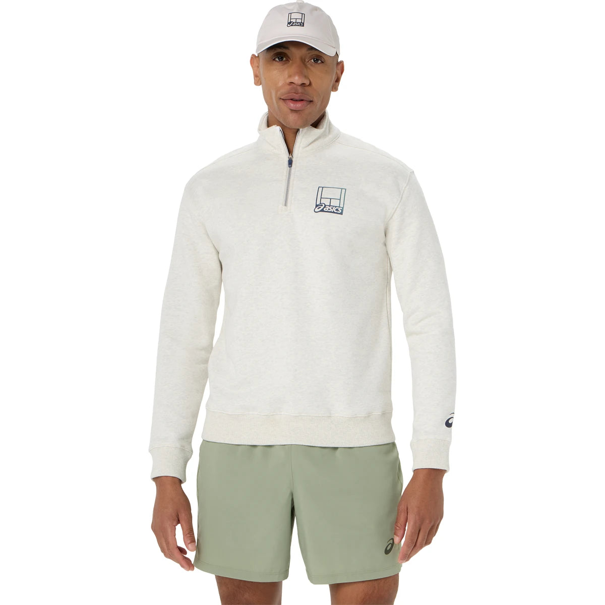 SWEAT ASICS COURT GRAPHIC 1/2 ZIP
