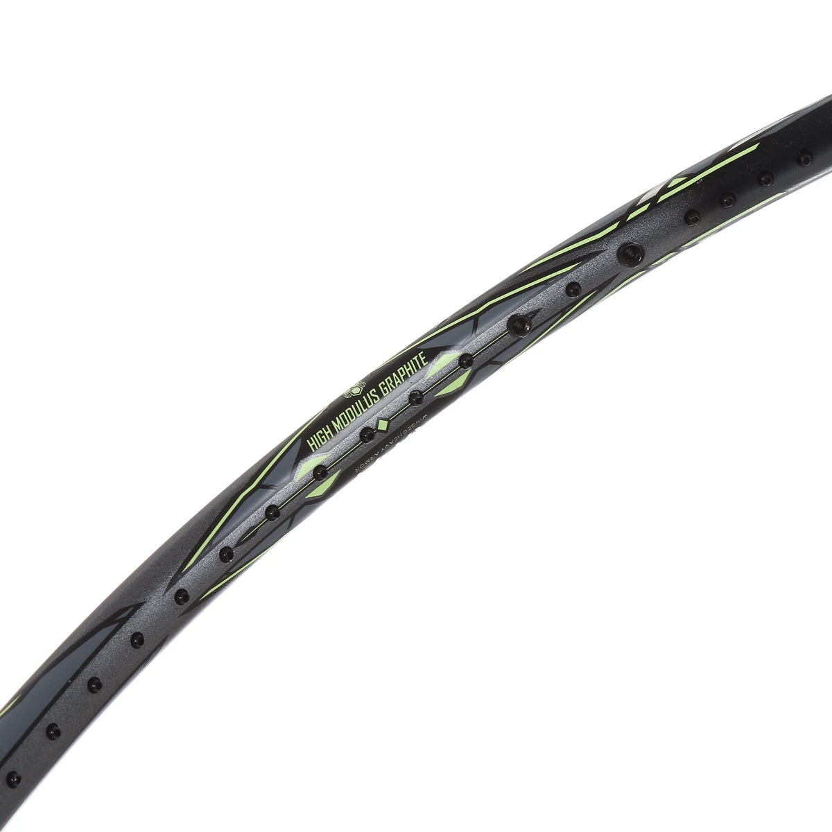 BADMINTONSCHLÄGER KAWASAKI SUPER LIGHT L6 SCHWARZ GRÜN (OHNE BESAITUNG)