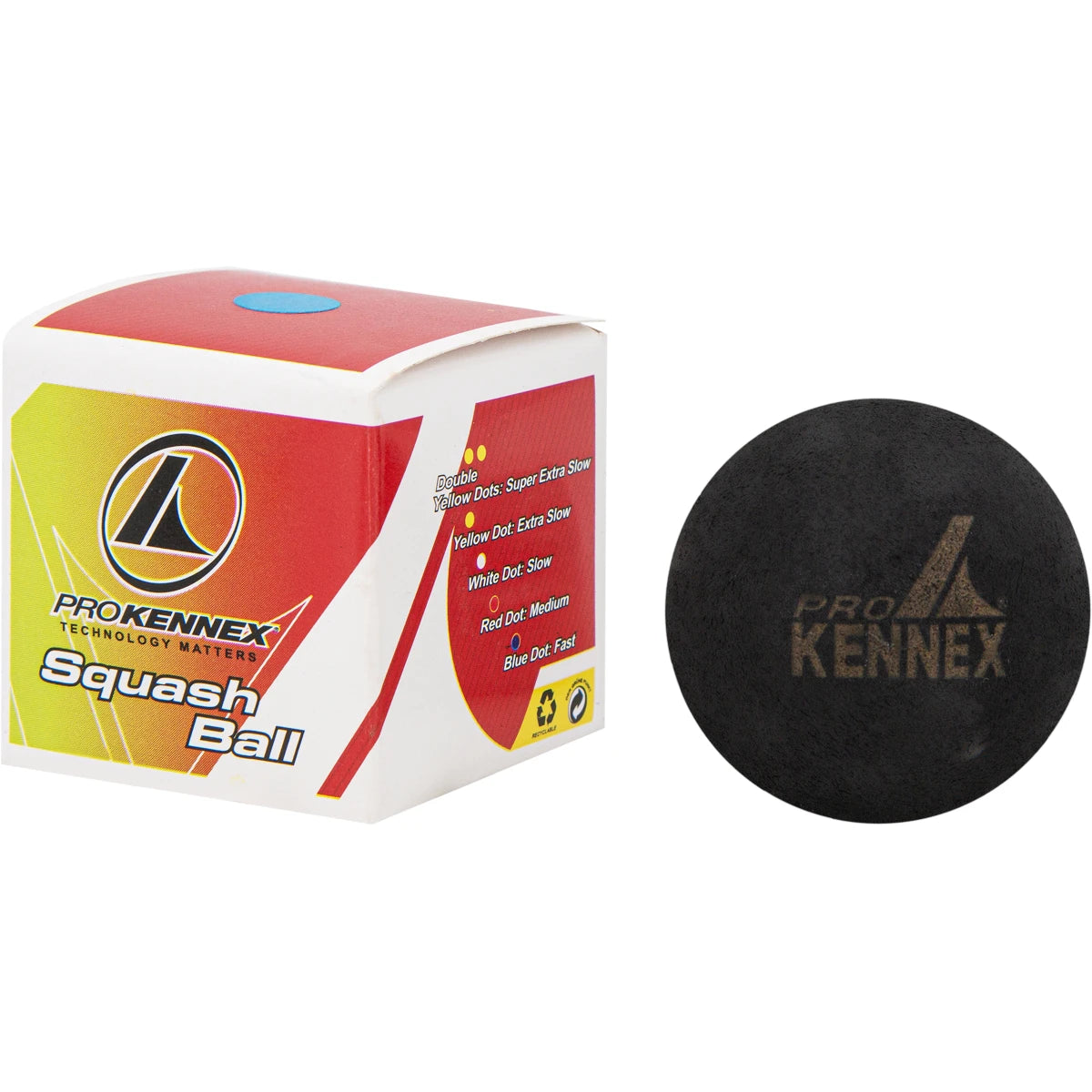 PRO KENNEX SQUASH-BÄLLE (EINZELNER BLAUER PUNKT - X1)