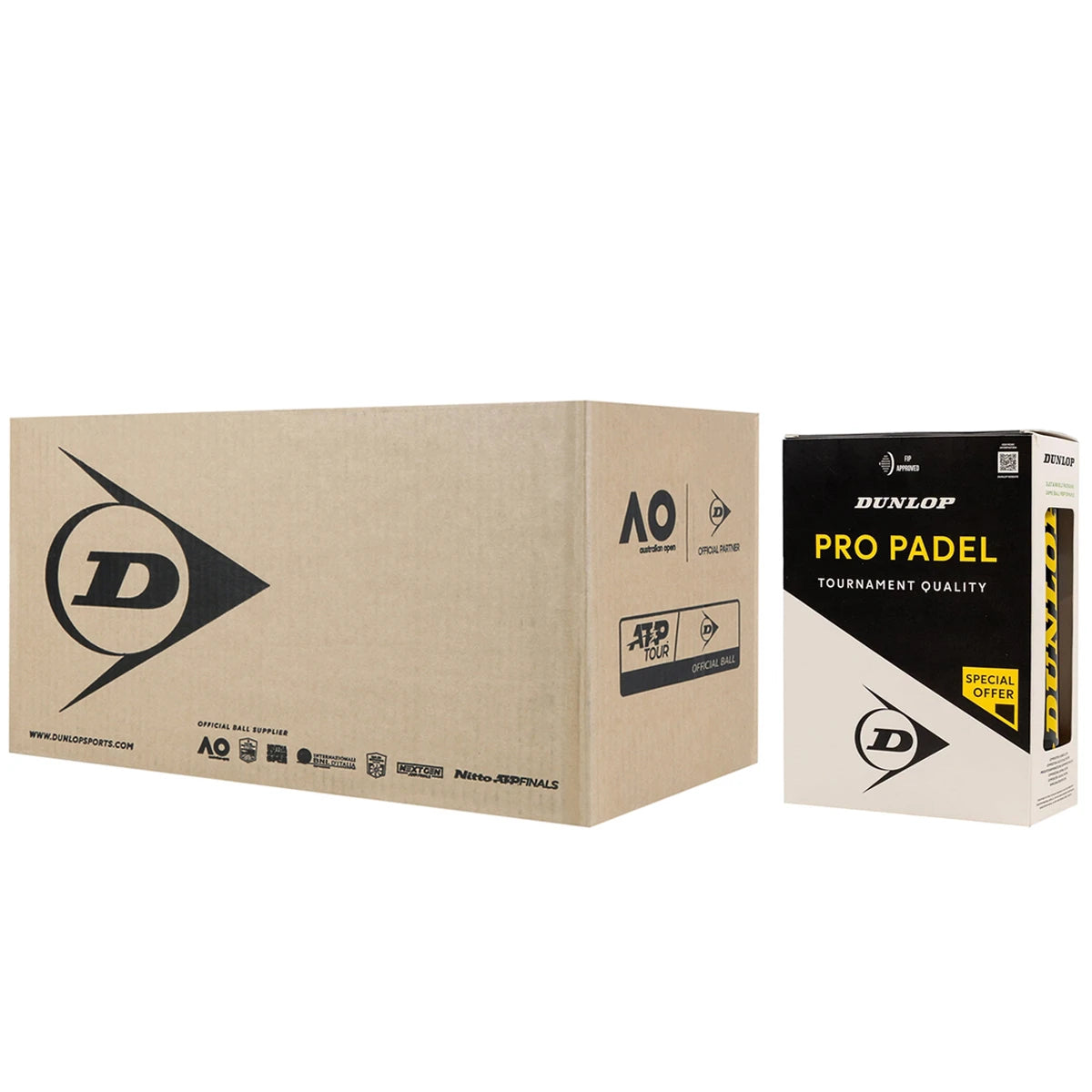 CARTON DE 12 BIPACKS DE 3 BALLES DUNLOP PRO PADEL