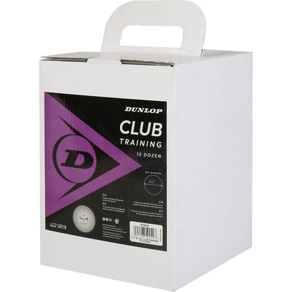 BALLES TT 40 DUNLOP CLUB TRAINING X12 DZ BLANCHE