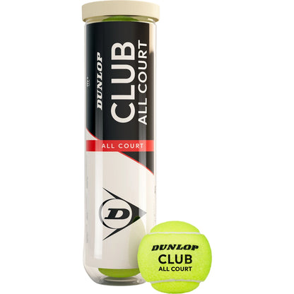 TUBE DE 4 BALLES DUNLOP CLUB ALL COURT