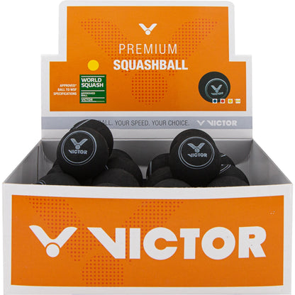 BALLES DE SQUASH VICTOR (SIMLE POINT JAUNE - X36)