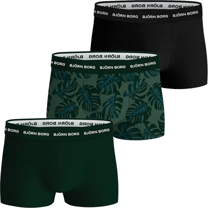 PACK OF 3 BJORN BORG SPORTS COTTON STRETCH TRUNKS