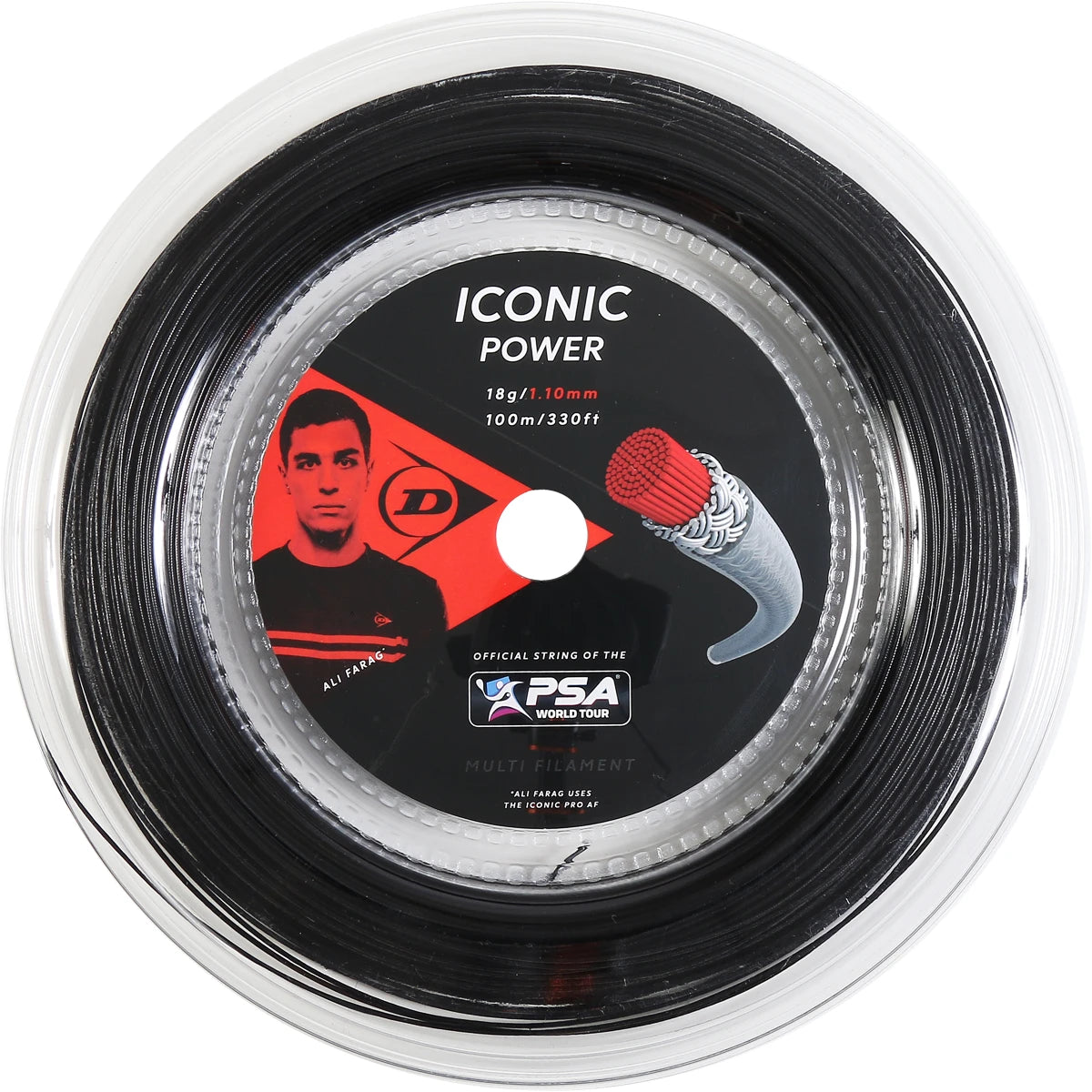 DUNLOP ICONIC POWER 18G SQUASH STRING (100M SPOOL)