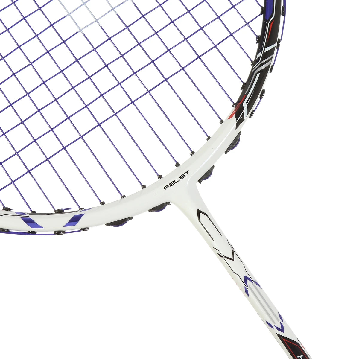 RAQUETTE DE BADMINTON FELET HYPERMAX WHITE/PURPLE (CORDEE)