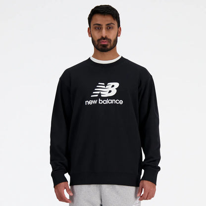 NEW BALANCE ESSENTIALS SWEATSHIRT AUS FRENCH TERRY MIT LOGO-RUNDHALSAUSSCHNITT