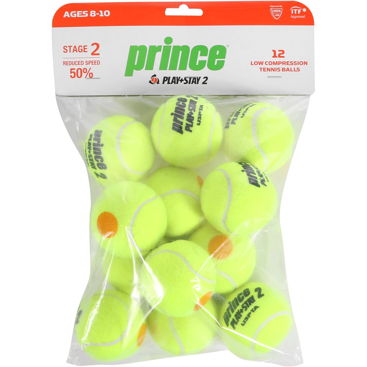 SACHET DE 12 BALLES PRINCE MINI TENNIS PLAY & STAY STAGE 2