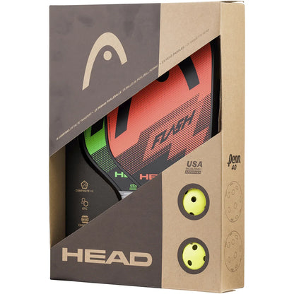 LOT DE 2 RAQUETTES HEAD PICKLEBALL FLASH + 2 BALLES