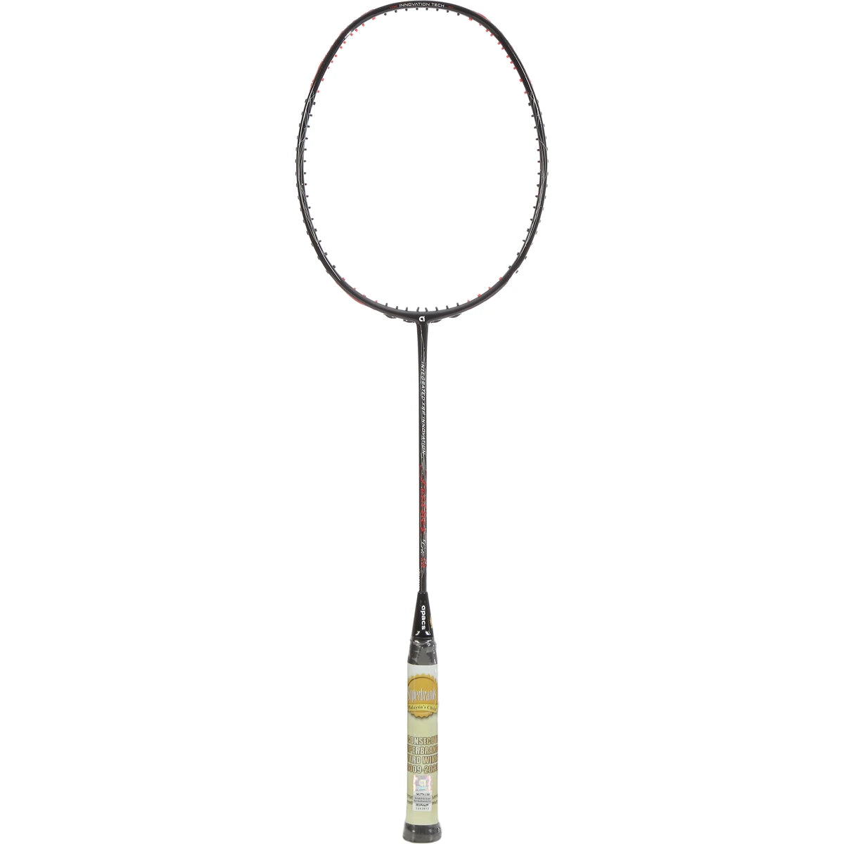 RAQUETTE DE BADMINTON APACS FEATHER LITE 75 6U NOIR/ROUGE