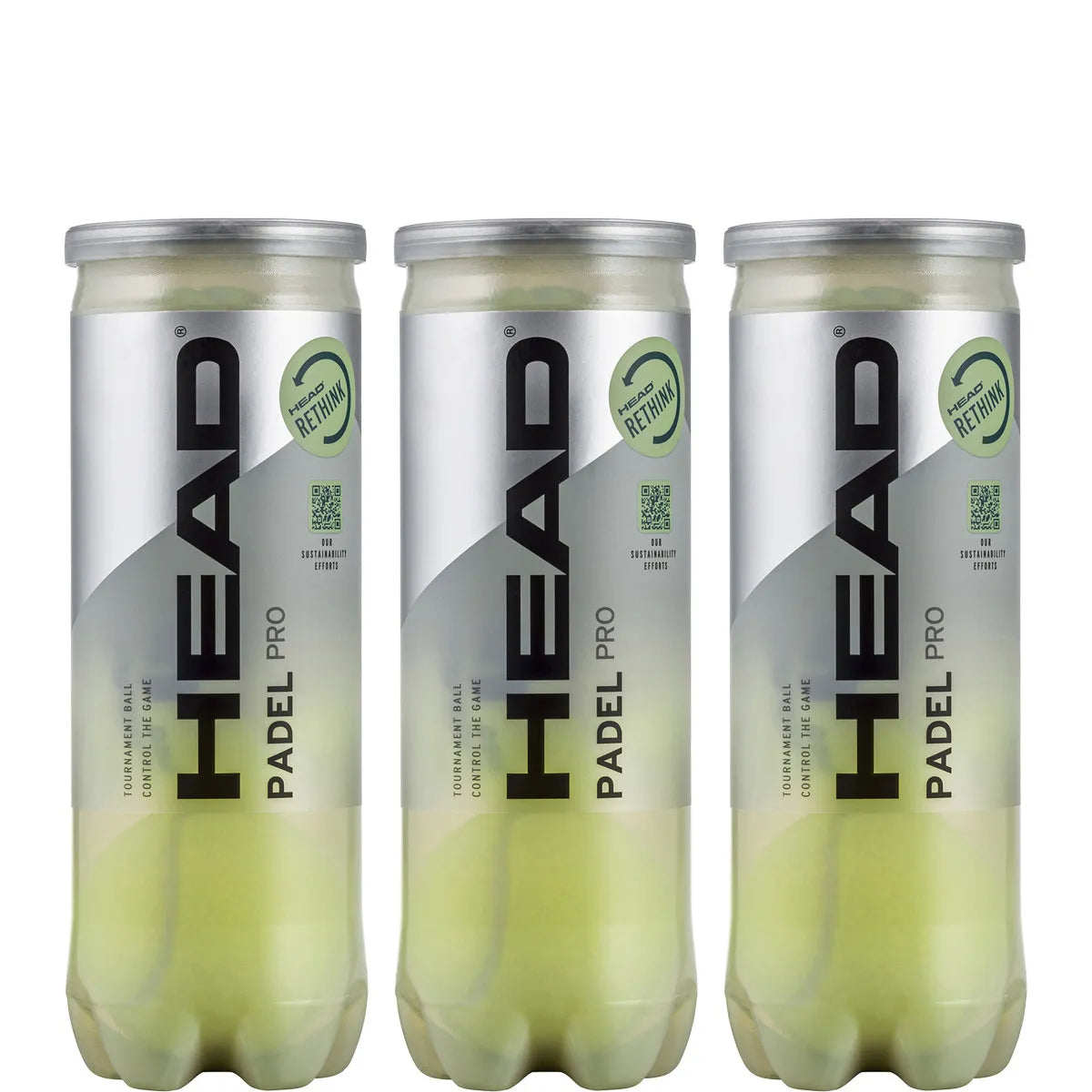 TUBE DE 3 BALLES HEAD PADEL PRO