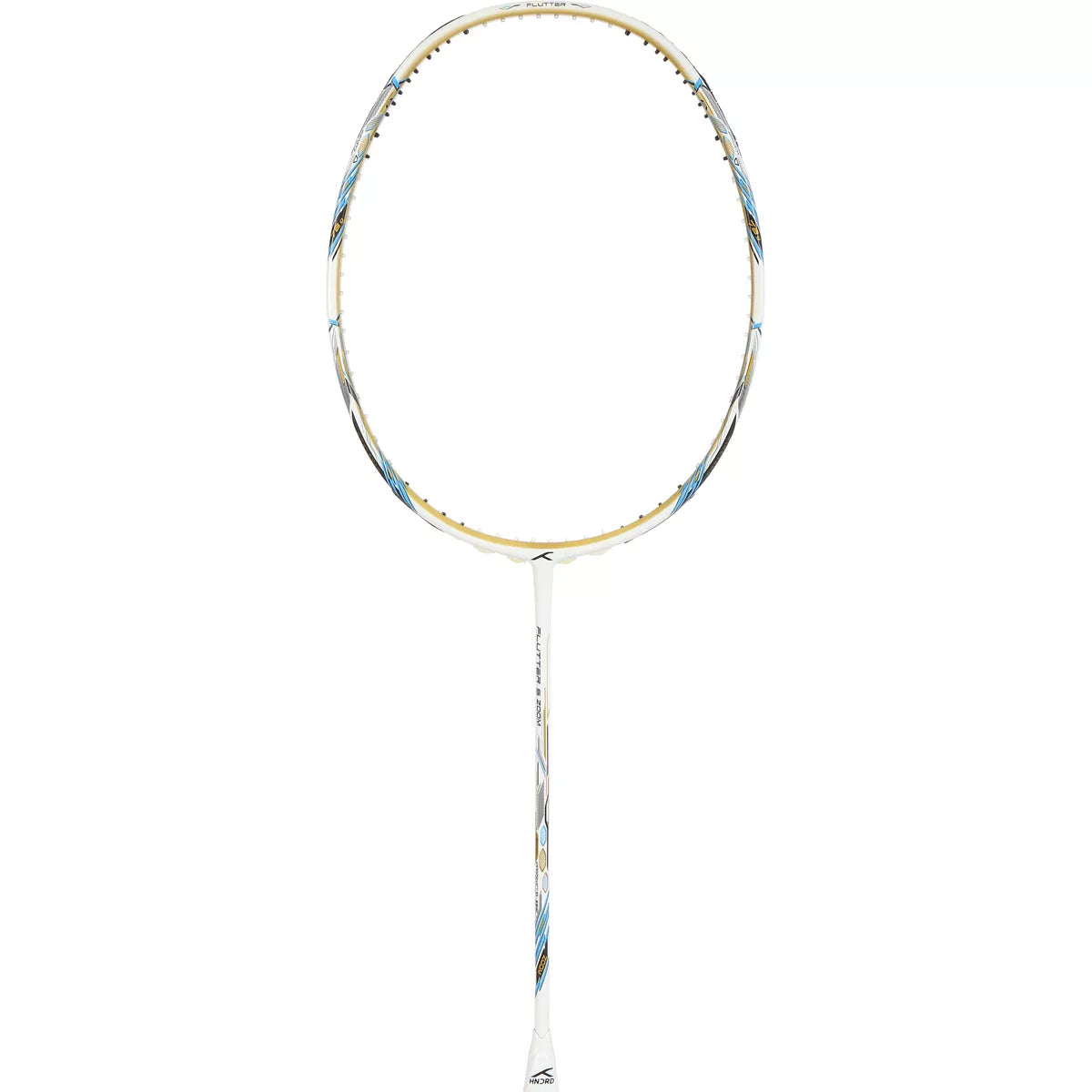 RAQUETTE DE BADMINTON HUNDRED FLUTTER S ZOOM WHITE-GOLD