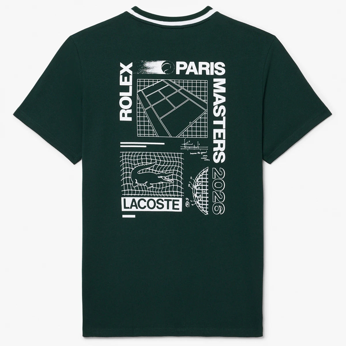 T-SHIRT LACOSTE ROLEX PARIS MASTERS GRAPHIC