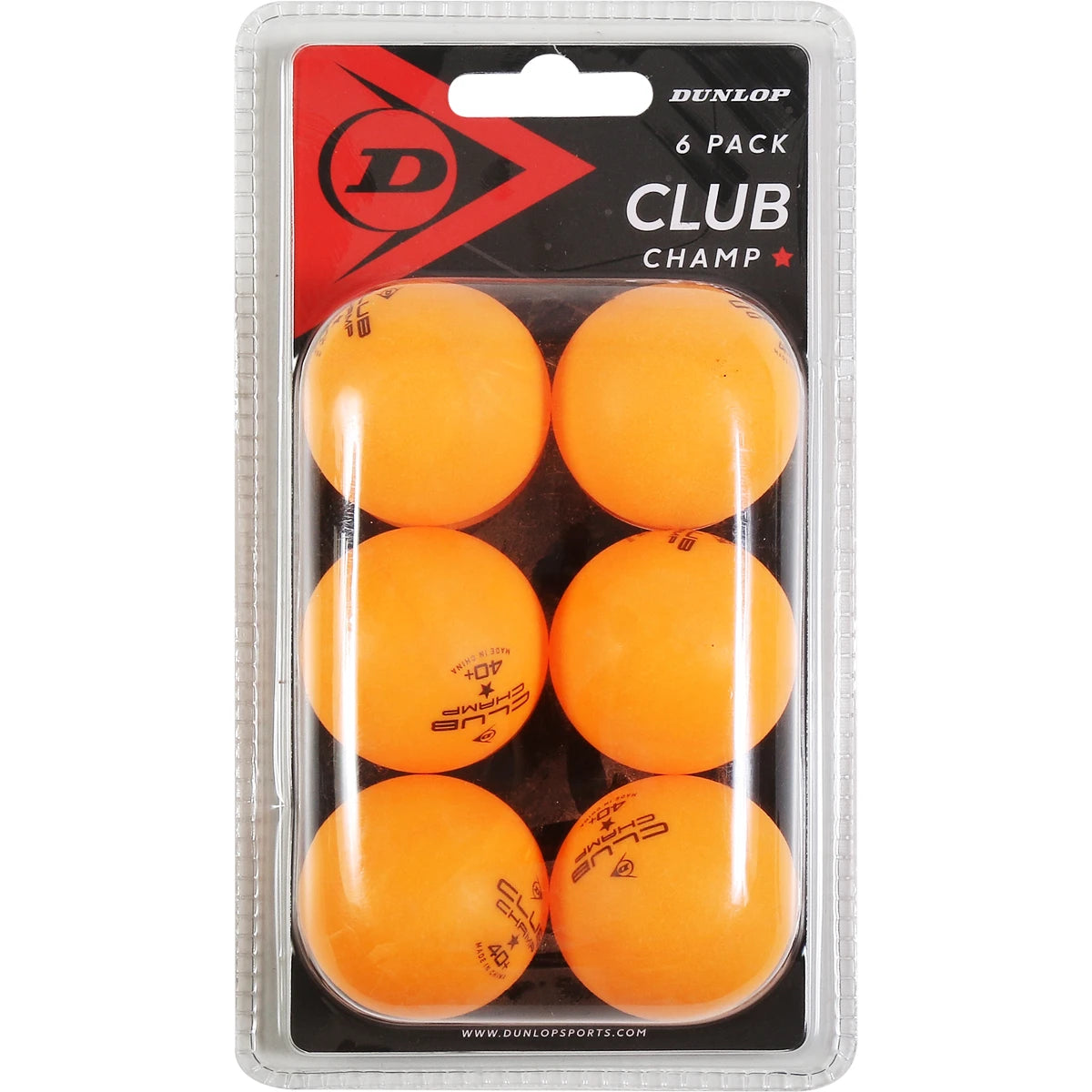BALLES TT 40 DUNLOP CLUB CHAMP X6 ORANGE