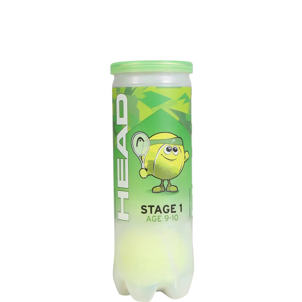 TUBE DE 3 BALLES HEAD TIP VERT