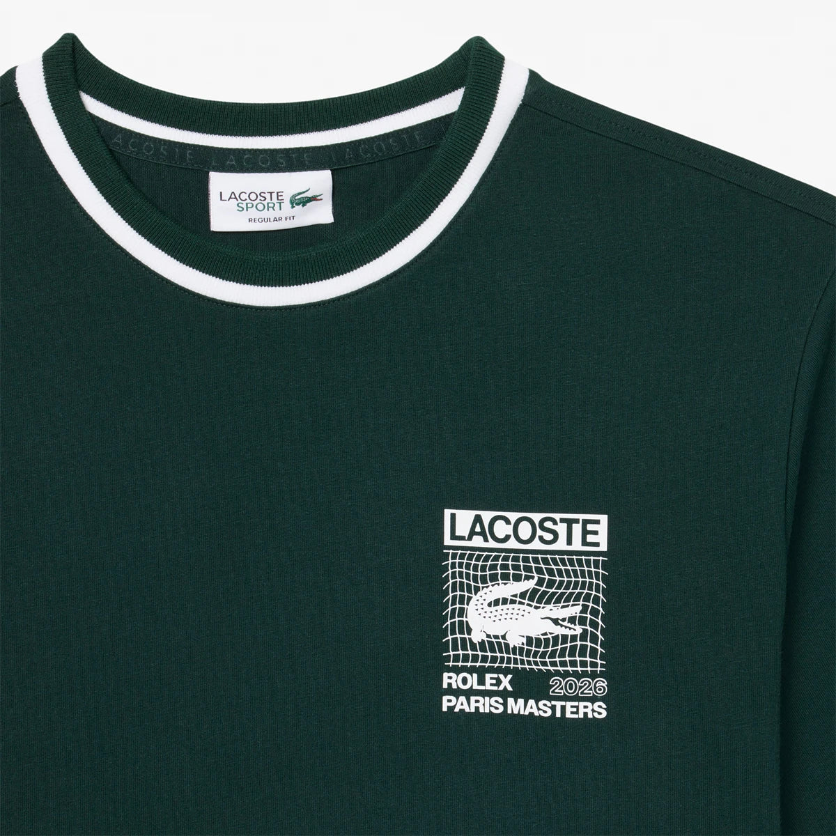 T-SHIRT LACOSTE ROLEX PARIS MASTERS GRAPHIC