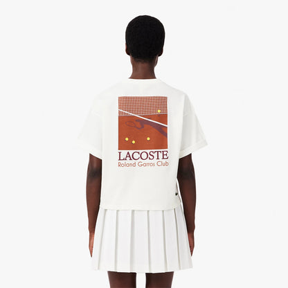 T-SHIRT LACOSTE FEMME ROLAND GARROS GRAPHIQUE
