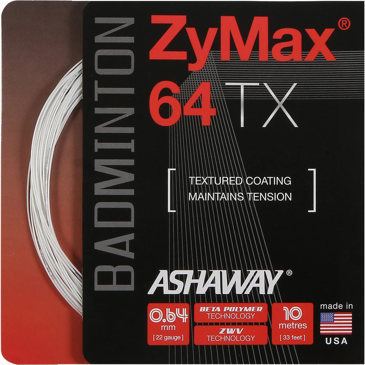 BADMINTONSAITEN ASHAWAY ZYMAX 64 TX (10 METER)