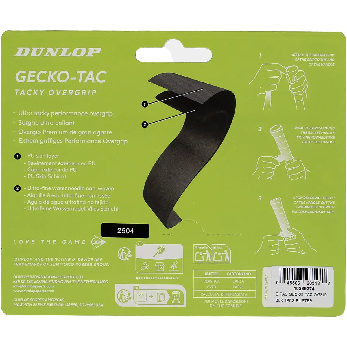 SURGRIPS DUNLOP GECKO-TAC x3