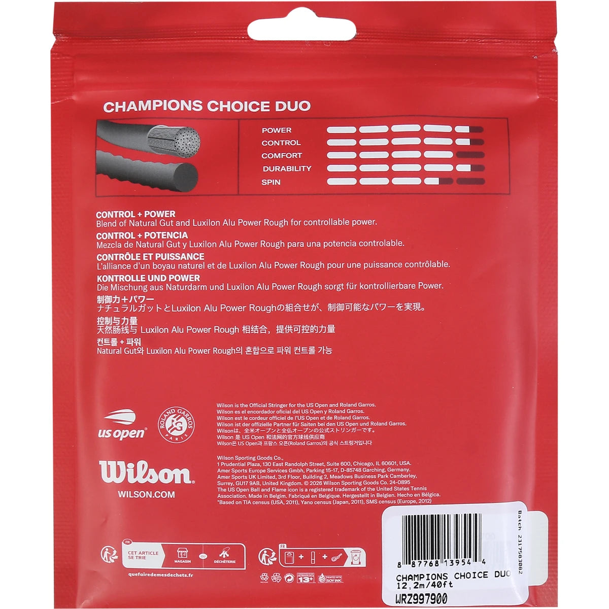 Cordage Wilson Champion'S Choice Duo