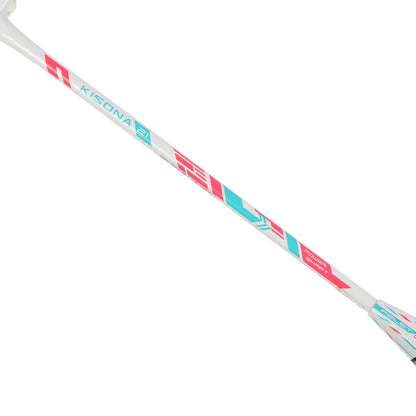 BADMINTONSCHLÄGER FELET KISONA 21 WEIß/PINK (BESAITET)