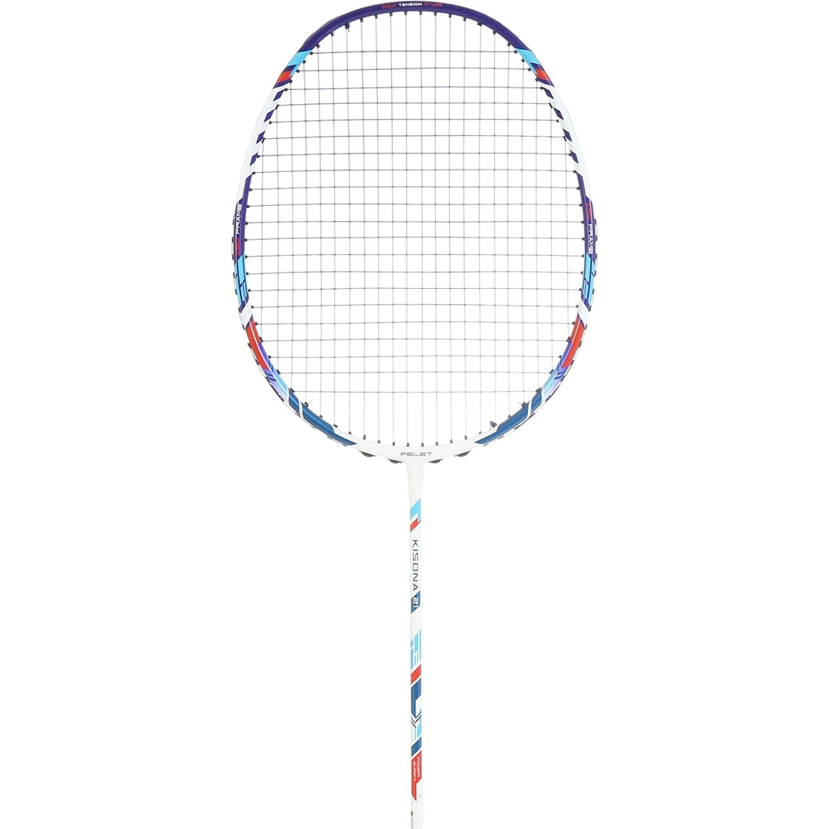 FELET KISONA 21 WHITE/PURPLE BADMINTON RACQUET (STRUNG)