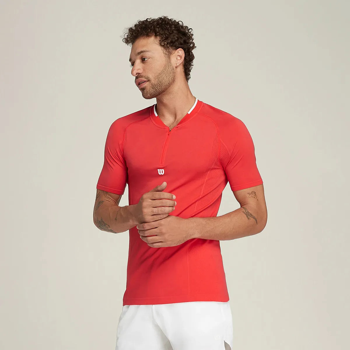 T-SHIRT WILSON SERIES SEAMLESS ZIP HENLEY 2.0