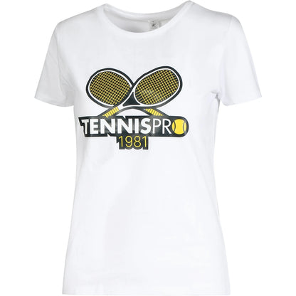 T-SHIRT TENNISPRO FEMME RAQUETTES