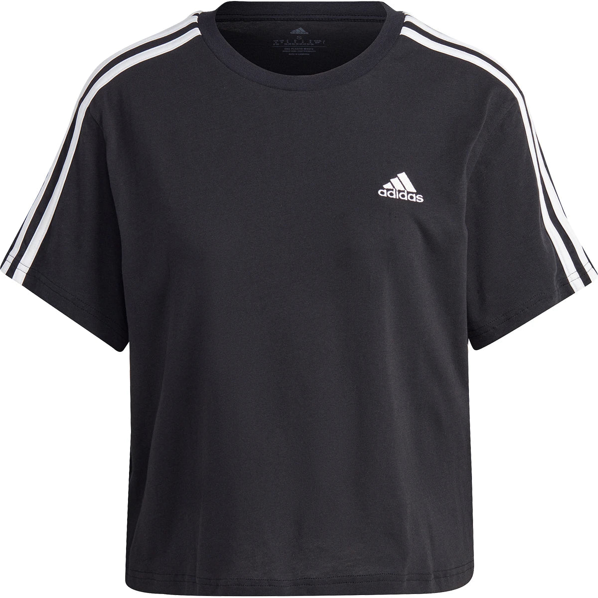 ADIDAS DAMEN T-SHIRT 3-STREIFEN CROP TOP