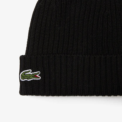 BONNET LACOSTE LAINE RIBBED