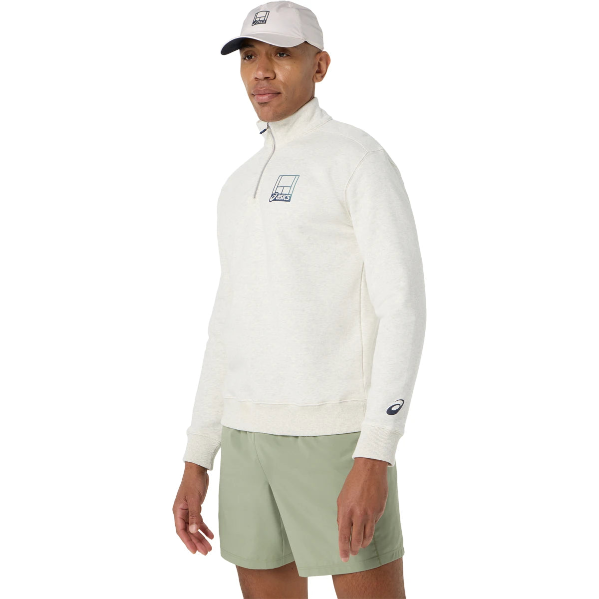 SWEAT ASICS COURT GRAPHIC 1/2 ZIP