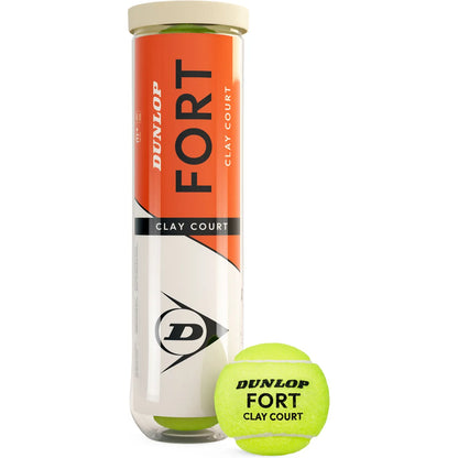 TUBE DE 4 BALLES DUNLOP FORT CLAY COURT