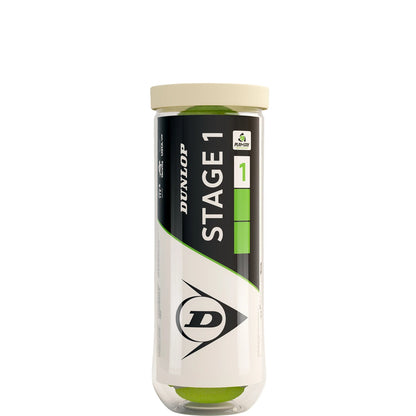 TUBE DE 3 BALLES DUNLOP EASY TENNIS STAGE 1