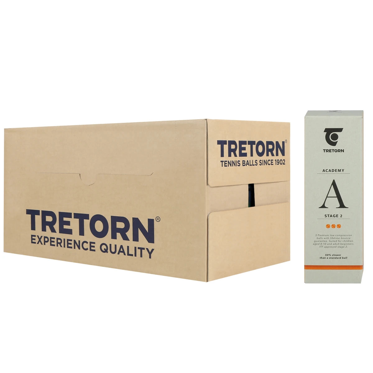 KARTON MIT 24 RÖHREN MIT JE 3 TRETORN ACADEMY ORANGE BÄLLEN