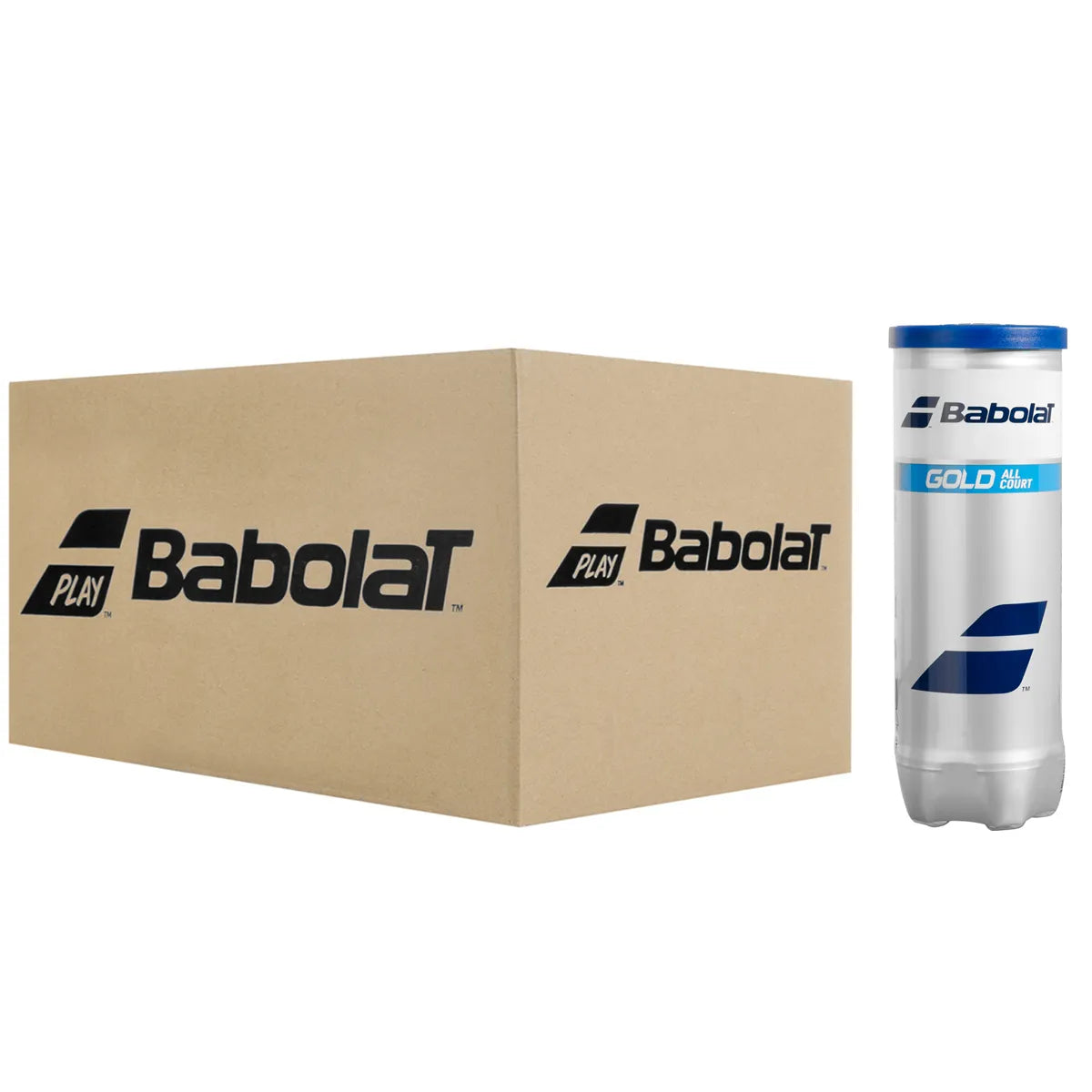 CARTON DE 24 TUBES DE 3 BALLES BABOLAT GOLD ALL COURT