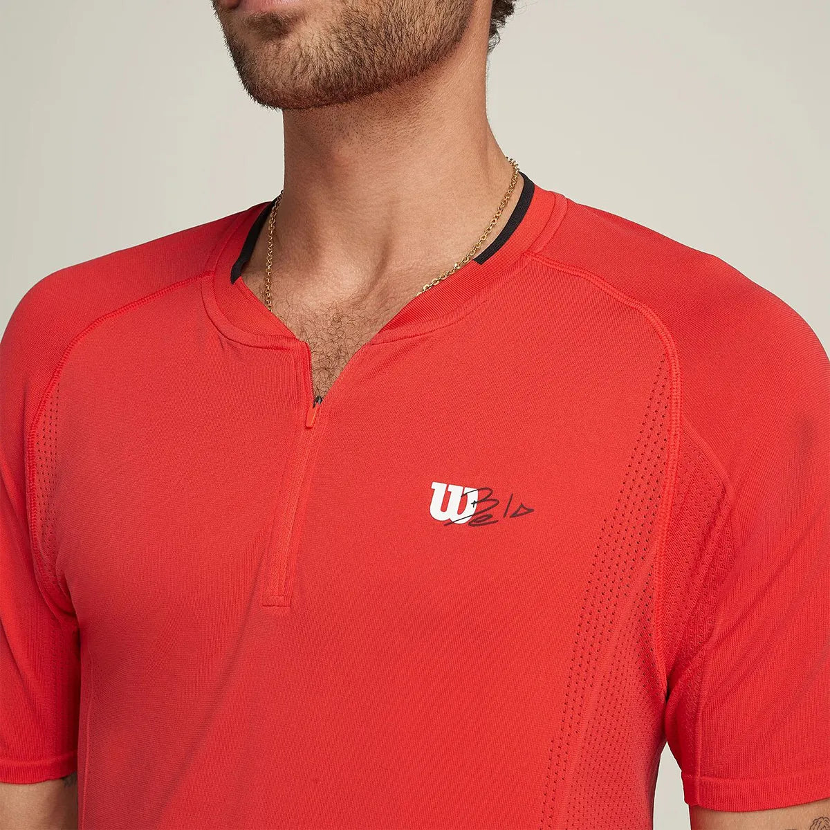 T-SHIRT WILSON BELA SERIES SEAMLESS ZIP HENLEY