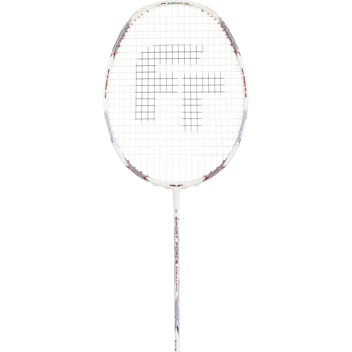 RAQUETTE DE BADMINTON FELET SPORT FORCE WHITE-RED (CORDEE)