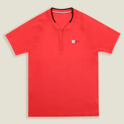 T-SHIRT WILSON BELA SERIES SEAMLESS ZIP HENLEY