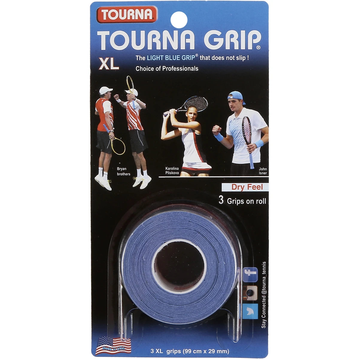 TOURNA GRIP ORIGINAL XL OVERGRIPS x3